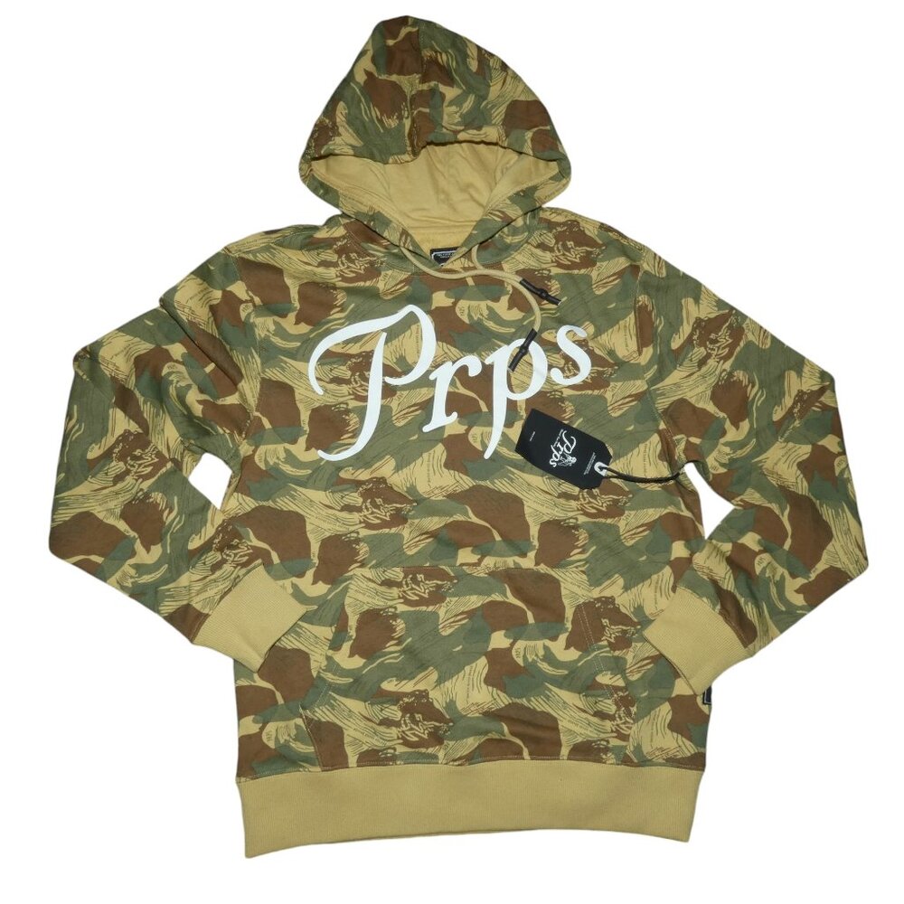 PRPS Mens Hoodie Sweatshirt Pullover Style Camo Print Small NWT